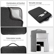 15.4 inch Universal Fashion Soft Laptop Denim Bags Portable Zipper Notebook Laptop Case Pouch for MacBook Air / Pro, Lenovo and other Laptops, Size: 39.2x28.5x2cm(Black)
