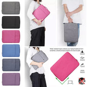 15.4 inch Universal Fashion Soft Laptop Denim Bags Portable Zipper Notebook Laptop Case Pouch for MacBook Air / Pro, Lenovo and other Laptops, Size: 39.2x28.5x2cm(Black)