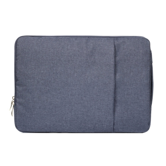 15.4 inch Universal Fashion Soft Laptop Denim Bags Portable Zipper Notebook Laptop Case Pouch for MacBook Air / Pro, Lenovo and other Laptops, Size: 39.2x28.5x2cm (Dark Blue)