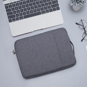 15.4 inch Universal Fashion Soft Laptop Denim Bags Portable Zipper Notebook Laptop Case Pouch for MacBook Air / Pro, Lenovo and other Laptops, Size: 39.2x28.5x2cm (Dark Blue)