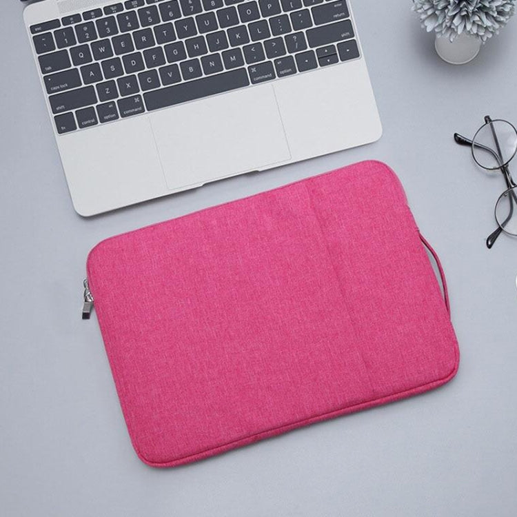 15.4 inch Universal Fashion Soft Laptop Denim Bags Portable Zipper Notebook Laptop Case Pouch for MacBook Air / Pro, Lenovo and other Laptops, Size: 39.2x28.5x2cm (Magenta) - 15 inch by PMC TechLife | Online Shopping South Africa | PMC TechLife | Buy Now Pay Later Mobicred