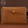 11.6 inch Genuine Leather Zipper Laptop Tablet Bag, For Macbook, Samsung, Lenovo, Sony, DELL Alienware, CHUWI, ASUS, HP 11.6 inch and Below Laptop(Yellow) - 10 - 11 inch by PMC TechLife | Online Shopping South Africa | PMC TechLife | Buy Now Pay Later Mobicred