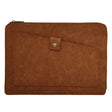 Universal Genuine Leather Business Zipper Laptop Tablet Bag For 13 inch and Below(Brown) - 15 inch by PMC TechLife | Online Shopping South Africa | PMC TechLife | Buy Now Pay Later Mobicred