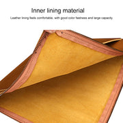 Universal Genuine Leather Business Zipper Laptop Tablet Bag For 13 inch and Below(Coffee)