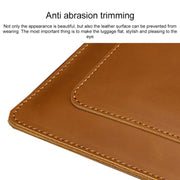 Universal Genuine Leather Business Zipper Laptop Tablet Bag For 15 inch and Below(Brown)