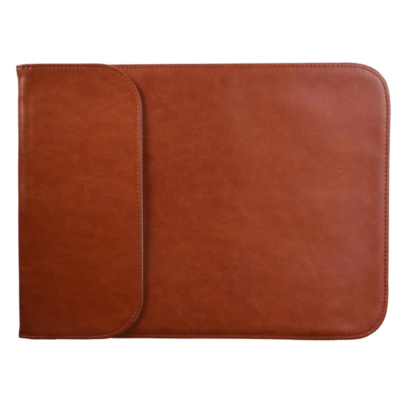 13.3 inch PU + Nylon Laptop Bag Case Sleeve Notebook Carry Bag, For MacBook, Samsung, Xiaomi, Lenovo, Sony, DELL, ASUS, HP(Cowhide Yellow)