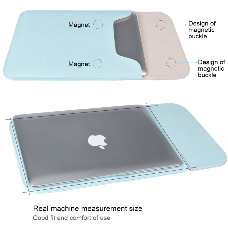 13.3 inch PU + Nylon Laptop Bag Case Sleeve Notebook Carry Bag, For MacBook, Samsung, Xiaomi, Lenovo, Sony, DELL, ASUS, HP(Cowhide Yellow) - 13.3 inch by PMC TechLife | Online Shopping South Africa | PMC TechLife | Buy Now Pay Later Mobicred