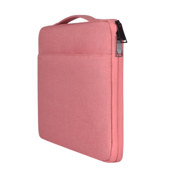 11.6 inch Fashion Casual Polyester + Nylon Laptop Handbag Briefcase Notebook Cover Case, For Macbook, Samsung, Lenovo, Xiaomi, Sony, DELL, CHUWI, ASUS, HP(Pink)