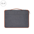 15.4 inch Fashion Casual Polyester + Nylon Laptop Handbag Briefcase Notebook Cover Case, For Macbook, Samsung, Lenovo, Xiaomi, Sony, DELL, CHUWI, ASUS, HP (Grey) - 15 inch by PMC TechLife | Online Shopping South Africa | PMC TechLife | Buy Now Pay Later Mobicred