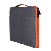 15.4 inch Fashion Casual Polyester + Nylon Laptop Handbag Briefcase Notebook Cover Case, For Macbook, Samsung, Lenovo, Xiaomi, Sony, DELL, CHUWI, ASUS, HP (Grey)
