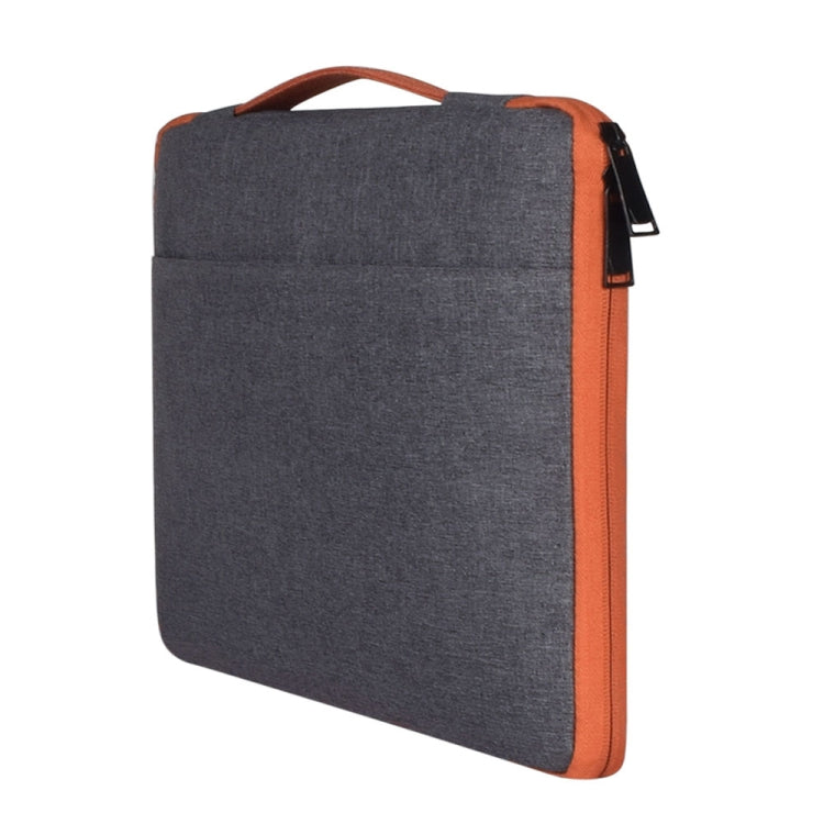 15.4 inch Fashion Casual Polyester + Nylon Laptop Handbag Briefcase Notebook Cover Case, For Macbook, Samsung, Lenovo, Xiaomi, Sony, DELL, CHUWI, ASUS, HP (Grey)