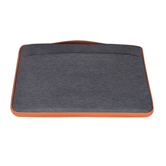 15.4 inch Fashion Casual Polyester + Nylon Laptop Handbag Briefcase Notebook Cover Case, For Macbook, Samsung, Lenovo, Xiaomi, Sony, DELL, CHUWI, ASUS, HP (Grey)