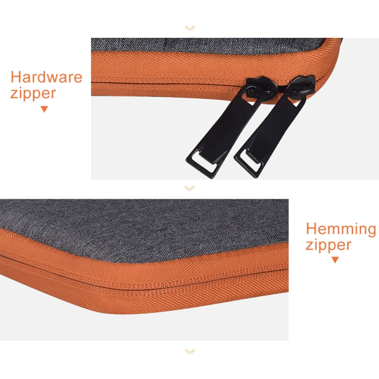 15.4 inch Fashion Casual Polyester + Nylon Laptop Handbag Briefcase Notebook Cover Case, For Macbook, Samsung, Lenovo, Xiaomi, Sony, DELL, CHUWI, ASUS, HP (Grey)