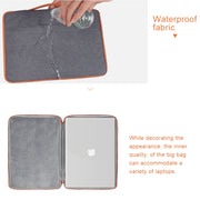 15.4 inch Fashion Casual Polyester + Nylon Laptop Handbag Briefcase Notebook Cover Case, For Macbook, Samsung, Lenovo, Xiaomi, Sony, DELL, CHUWI, ASUS, HP (Grey)