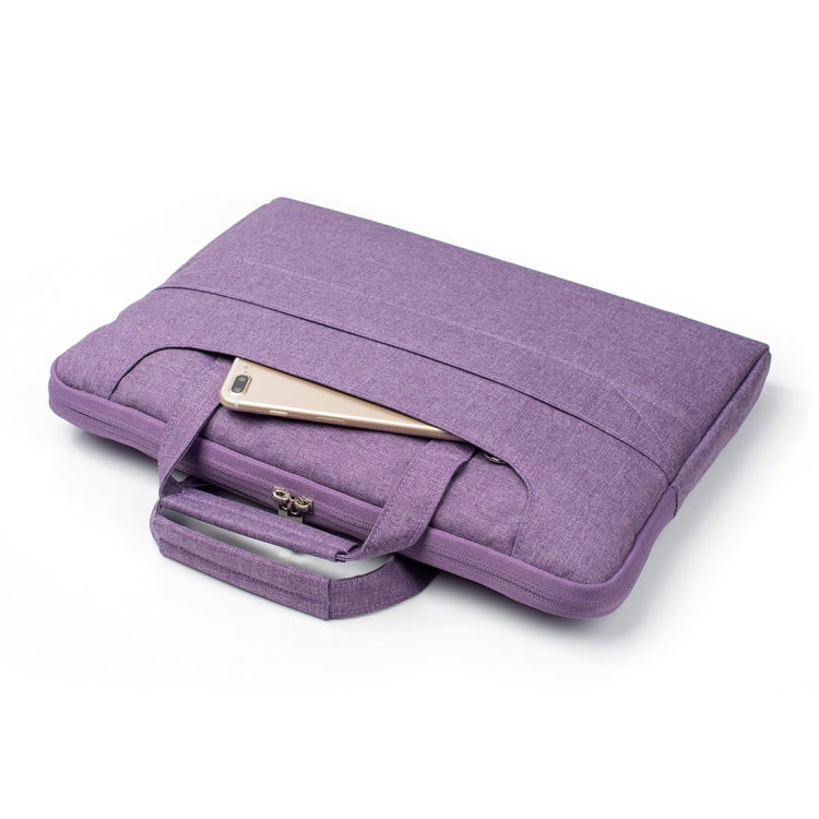 Portable One Shoulder Handheld Zipper Laptop Bag, For 15.4 inch and Below Macbook, Samsung, Lenovo, Sony, DELL Alienware, CHUWI, ASUS, HP (Purple) - 15 inch by PMC TechLife | Online Shopping South Africa | PMC TechLife | Buy Now Pay Later Mobicred