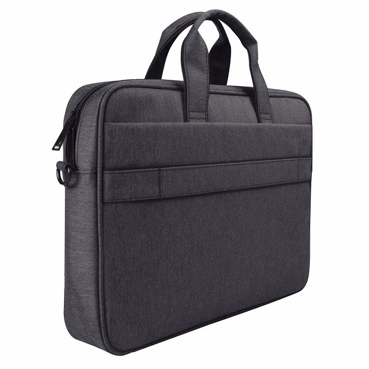 DJ03 Water-resistant Anti-scratch Anti-theft One-shoulder Handbag for 13.3 inch Laptops, with Suitcase Belt(Black)