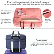 DJ03 Water-resistant Anti-scratch Anti-theft One-shoulder Handbag for 13.3 inch Laptops, with Suitcase Belt(Black)