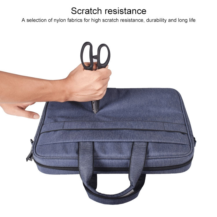 DJ03 Water-resistant Anti-scratch Anti-theft One-shoulder Handbag for 13.3 inch Laptops, with Suitcase Belt(Black)