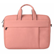 DJ03 Water-resistant Anti-scratch Anti-theft One-shoulder Handbag for 13.3 inch Laptops, with Suitcase Belt(Pink)