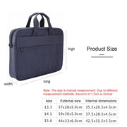 DJ03 Water-resistant Anti-scratch Anti-theft One-shoulder Handbag for 13.3 inch Laptops, with Suitcase Belt(Navy Blue)