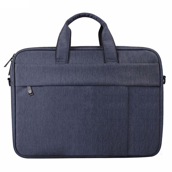 DJ03 Water-resistant Anti-scratch Anti-theft One-shoulder Handbag for 13.3 inch Laptops, with Suitcase Belt(Navy Blue)