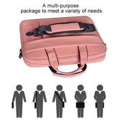 DJ03 Water-resistant Anti-scratch Anti-theft One-shoulder Handbag for 14.1 inch Laptops, with Suitcase Belt(Black)