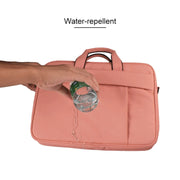 DJ03 Water-resistant Anti-scratch Anti-theft One-shoulder Handbag for 14.1 inch Laptops, with Suitcase Belt(Black)
