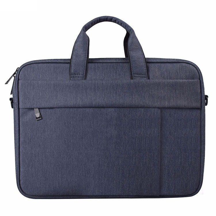 DJ03 Water-resistant Anti-scratch Anti-theft One-shoulder Handbag for 15.6 inch Laptops, with Suitcase Belt(Navy Blue)