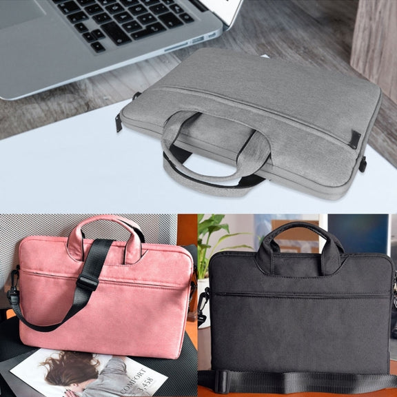ST01S Water-resistant Oxford Cloth Hidden Portable Strap One-shoulder Handbag for 13.3 inch Laptops (Dark Gray)