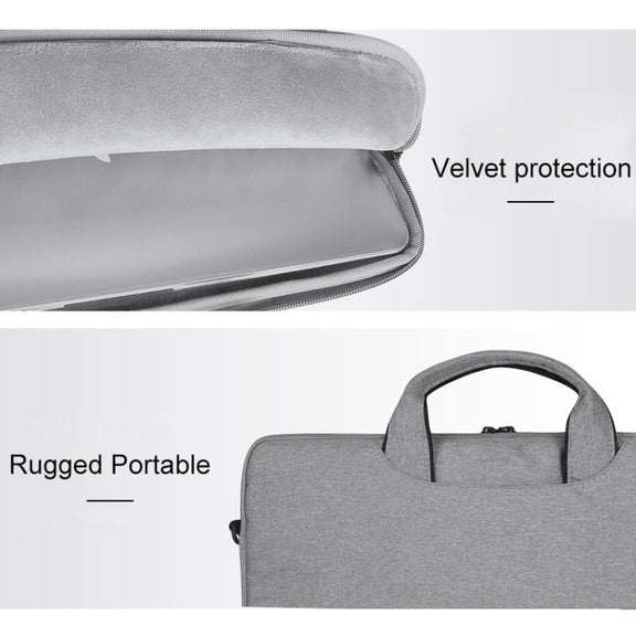 ST01S Water-resistant Oxford Cloth Hidden Portable Strap One-shoulder Handbag for 13.3 inch Laptops(Light Grey)