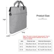 ST01S Water-resistant Oxford Cloth Hidden Portable Strap One-shoulder Handbag for 13.3 inch Laptops(Light Grey)