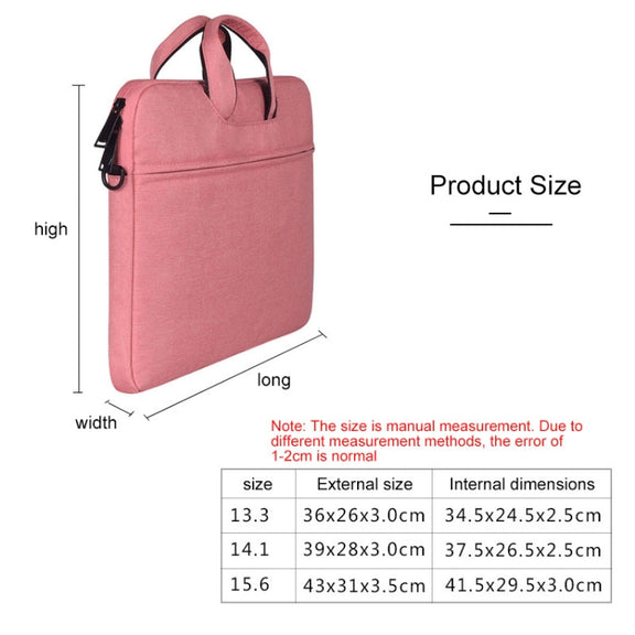 ST01S Water-resistant Oxford Cloth Hidden Portable Strap One-shoulder Handbag for 15.6 inch Laptops(Pink)