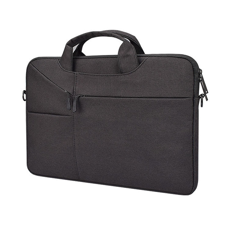 ST02S Water-resistant Tear Resistance Hidden Portable Strap One-shoulder Handbag for 13.3 inch Laptops, with Suitcase Belt(Black)