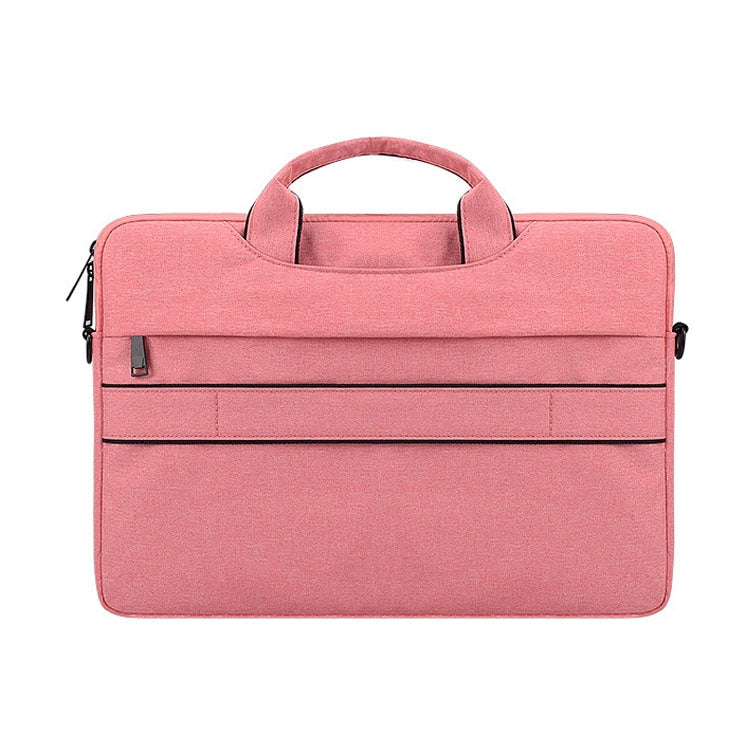 ST02S Water-resistant Tear Resistance Hidden Portable Strap One-shoulder Handbag for 13.3 inch Laptops, with Suitcase Belt(Pink)