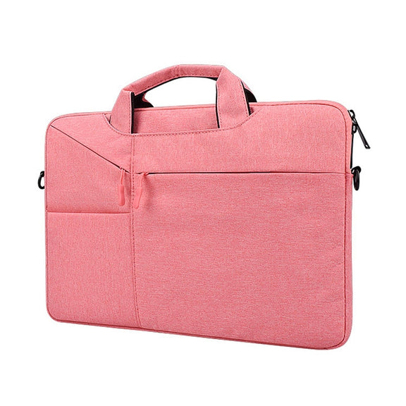 ST02S Water-resistant Tear Resistance Hidden Portable Strap One-shoulder Handbag for 13.3 inch Laptops, with Suitcase Belt(Pink)