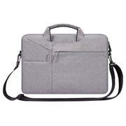 ST02S Water-resistant Tear Resistance Hidden Portable Strap One-shoulder Handbag for 13.3 inch Laptops, with Suitcase Belt(Light Grey)