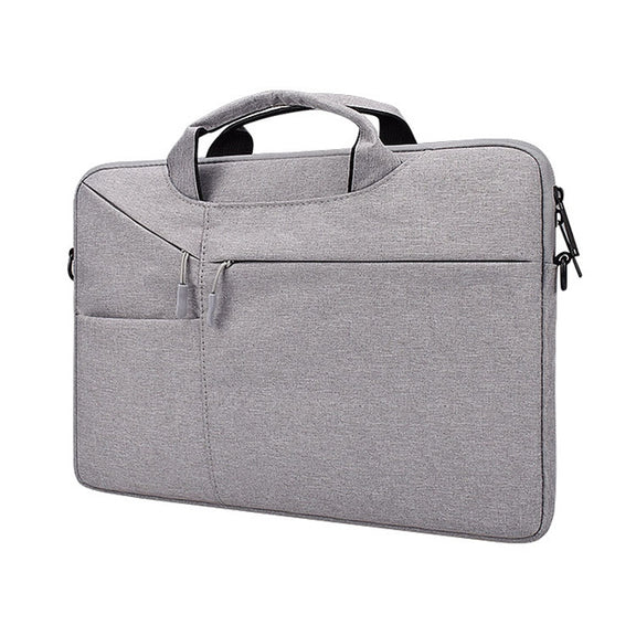 ST02S Water-resistant Tear Resistance Hidden Portable Strap One-shoulder Handbag for 13.3 inch Laptops, with Suitcase Belt(Light Grey)