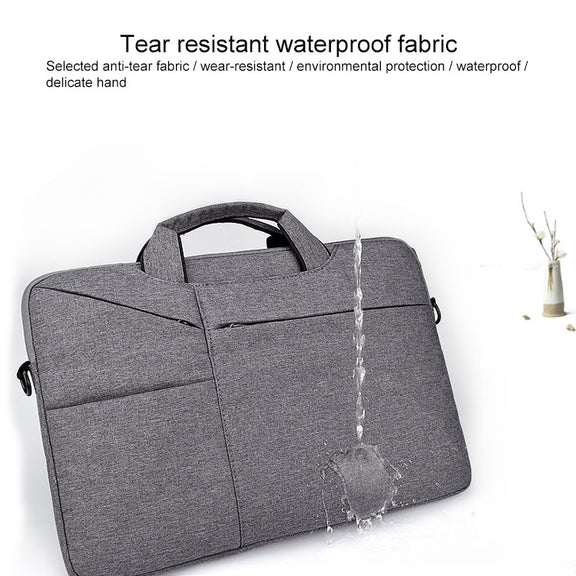 ST02S Water-resistant Tear Resistance Hidden Portable Strap One-shoulder Handbag for 13.3 inch Laptops, with Suitcase Belt(Light Grey)
