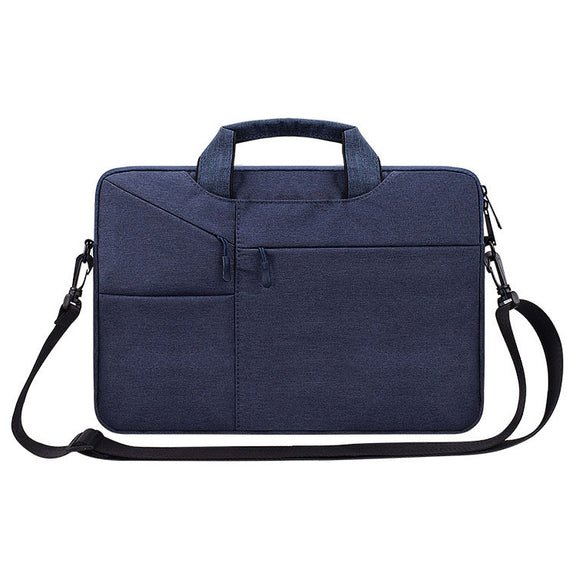 ST02S Water-resistant Tear Resistance Hidden Portable Strap One-shoulder Handbag for 13.3 inch Laptops, with Suitcase Belt(Navy Blue)