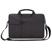 ST02S Water-resistant Tear Resistance Hidden Portable Strap One-shoulder Handbag for 14.1 inch Laptops, with Suitcase Belt(Black)