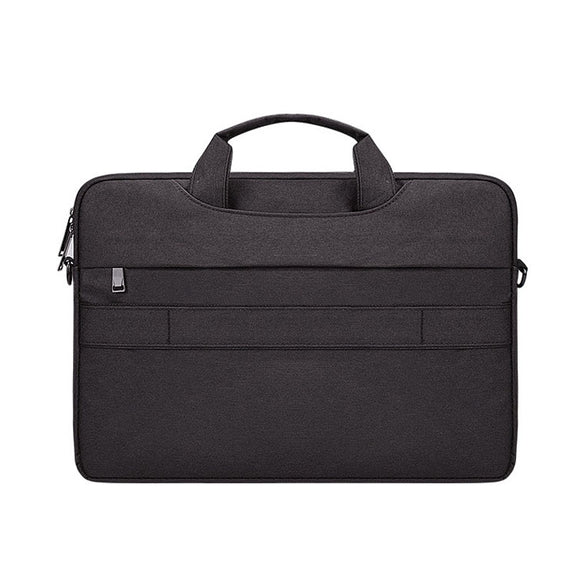 ST02S Water-resistant Tear Resistance Hidden Portable Strap One-shoulder Handbag for 14.1 inch Laptops, with Suitcase Belt(Black)