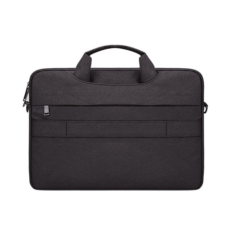 ST02S Water-resistant Tear Resistance Hidden Portable Strap One-shoulder Handbag for 14.1 inch Laptops, with Suitcase Belt(Black)