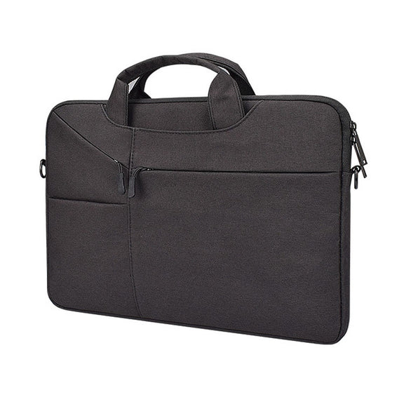 ST02S Water-resistant Tear Resistance Hidden Portable Strap One-shoulder Handbag for 14.1 inch Laptops, with Suitcase Belt(Black)