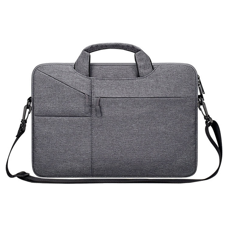 ST02S Water-resistant Tear Resistance Hidden Portable Strap One-shoulder Handbag for 14.1 inch Laptops, with Suitcase Belt(Dark Gray)