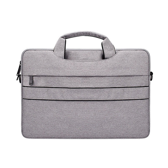 ST02S Water-resistant Tear Resistance Hidden Portable Strap One-shoulder Handbag for 14.1 inch Laptops, with Suitcase Belt(Light Grey)