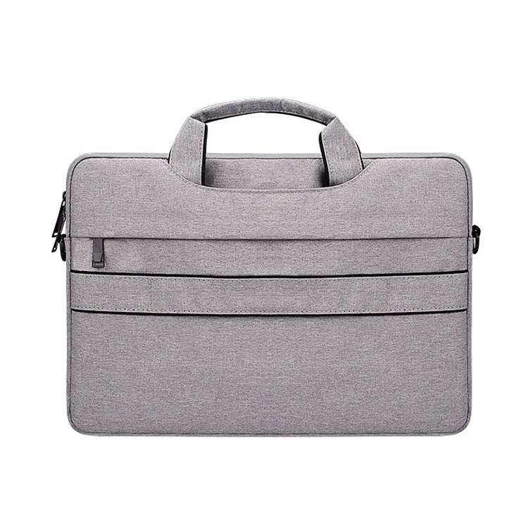 ST02S Water-resistant Tear Resistance Hidden Portable Strap One-shoulder Handbag for 14.1 inch Laptops, with Suitcase Belt(Light Grey)