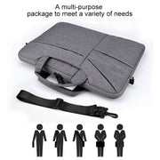 ST02S Water-resistant Tear Resistance Hidden Portable Strap One-shoulder Handbag for 14.1 inch Laptops, with Suitcase Belt(Light Grey)