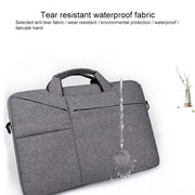 ST02S Water-resistant Tear Resistance Hidden Portable Strap One-shoulder Handbag for 14.1 inch Laptops, with Suitcase Belt(Light Grey)