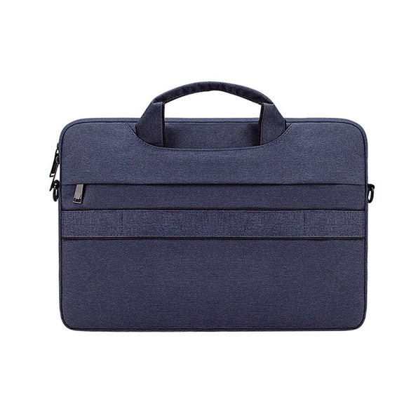 ST02S Water-resistant Tear Resistance Hidden Portable Strap One-shoulder Handbag for 14.1 inch Laptops, with Suitcase Belt(Navy Blue)