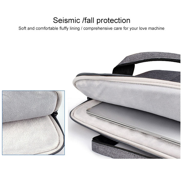 ST02S Waterproof Tear Resistance Hidden Portable Strap One-shoulder Handbag for 14.1 inch Laptops, with Suitcase Belt(Navy Blue) - free shipping - PMC Jewellery - Order now!